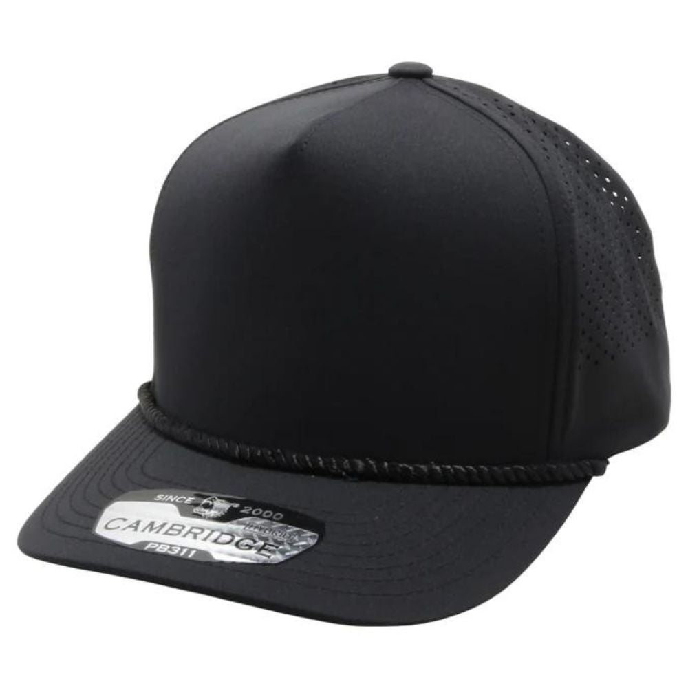 Five Panel High Frame Rope Perforated caps in a pack of 6, featuring a structured design and perforated meshback for breathability.
