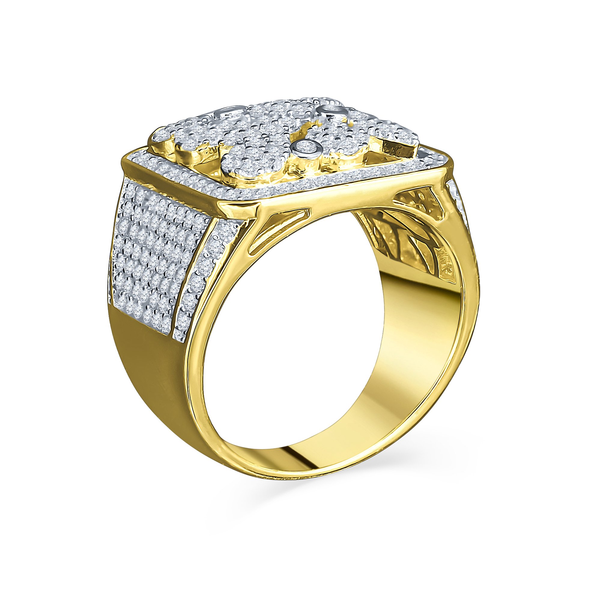 FLAGRANT 925 Silver Ring featuring micropave CZ stones, elegantly designed with a prong setting.
