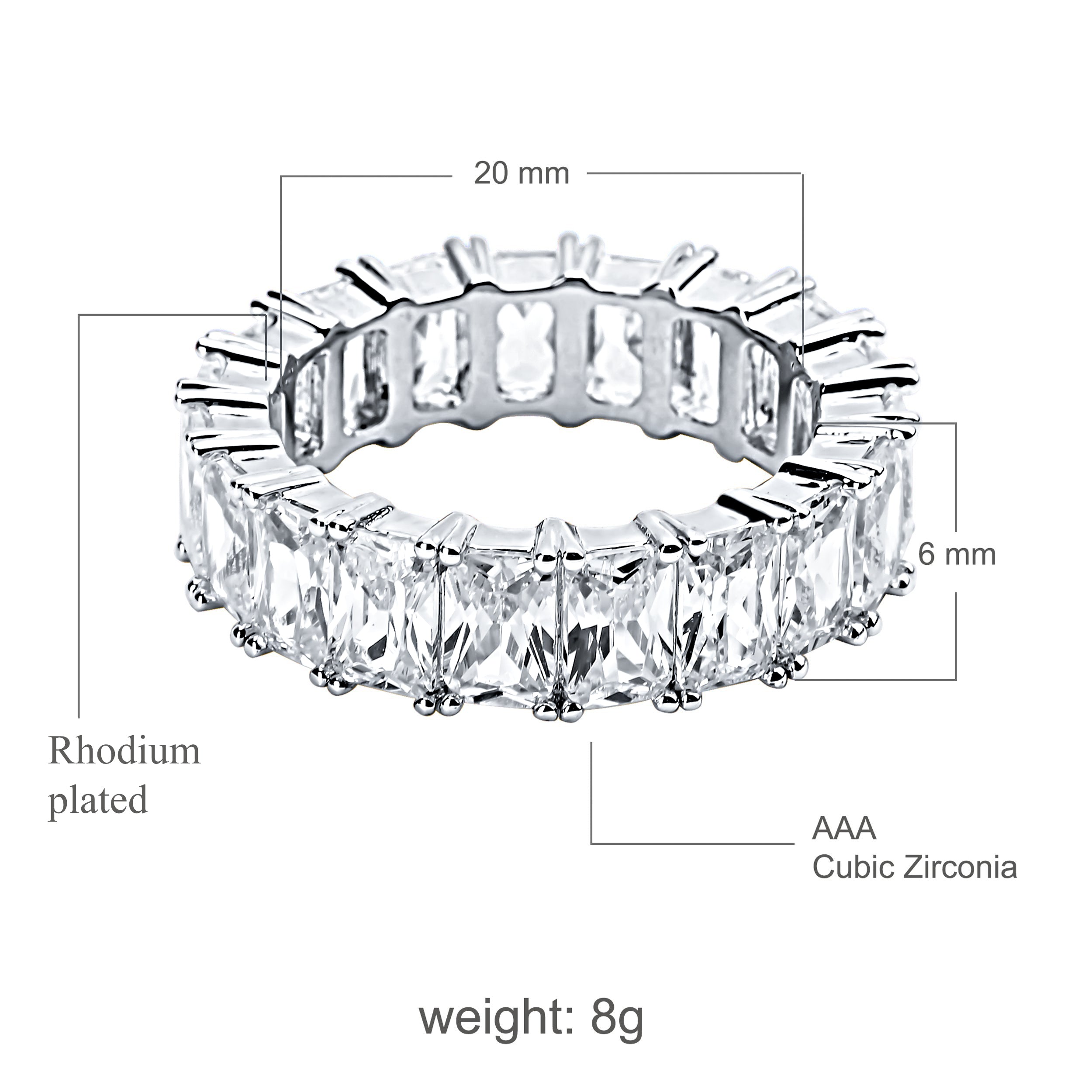 Flounce 925 Silver Ring featuring round shape with micro-pave CZ stones, elegantly designed and crafted from high-quality sterling silver.