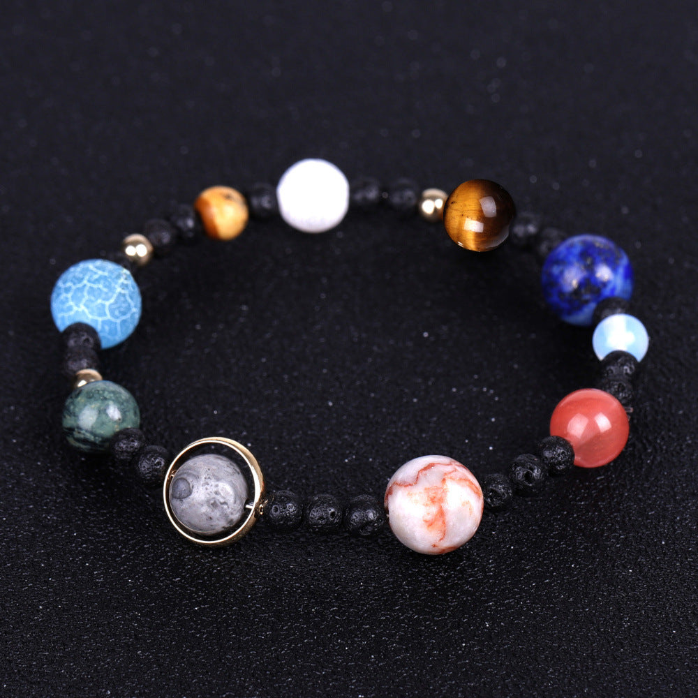 Full Planets of the Galaxy Marble Stretch Bracelet showcasing its unique galaxy design and marble effect.