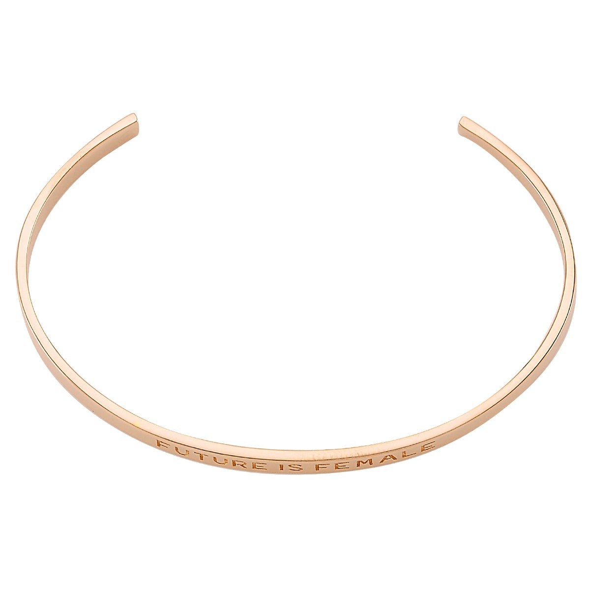 Future is Female Silver Engraved Bracelet Cuff showcasing elegant design and empowering message, made from 925 sterling silver.