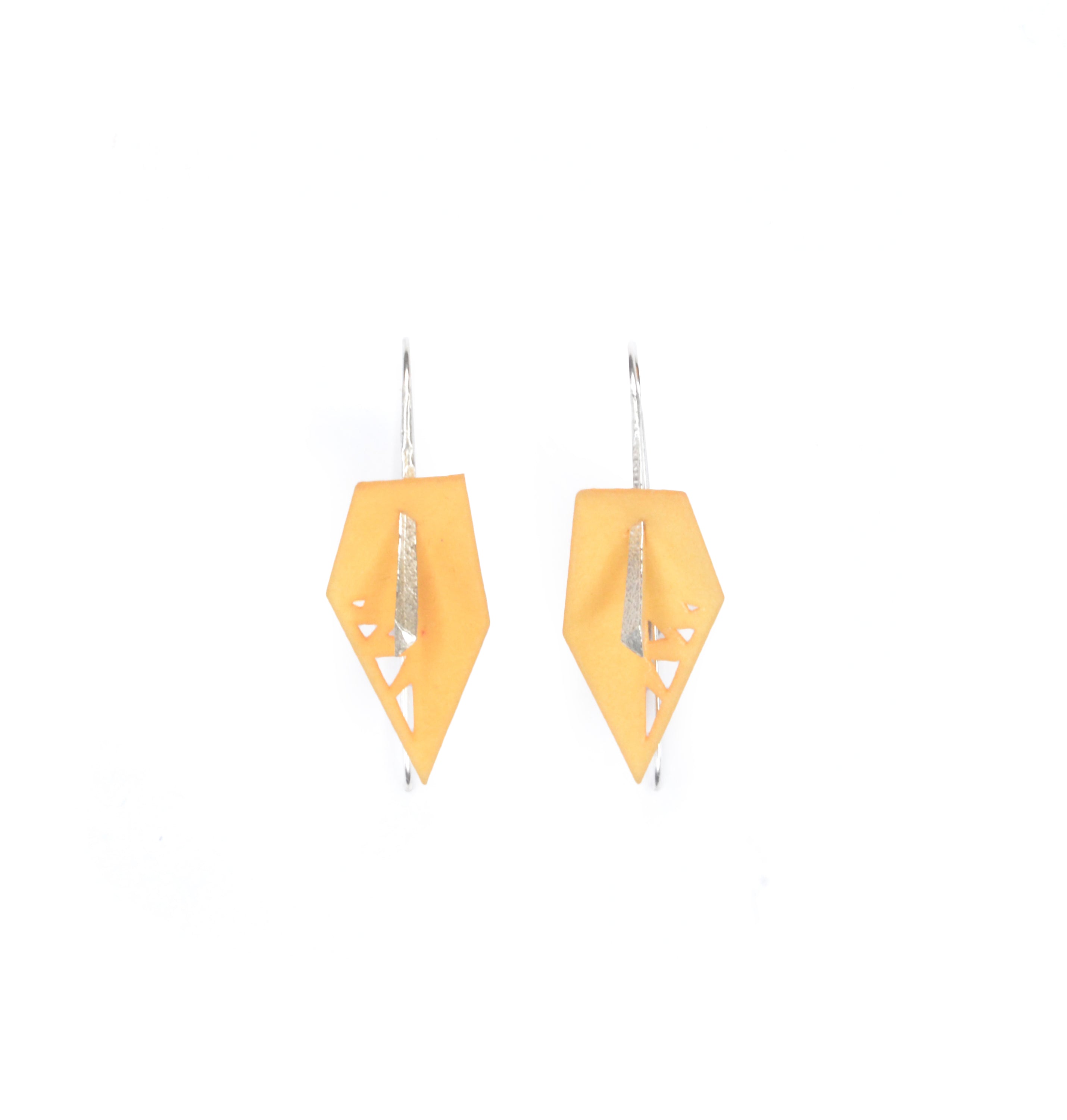 A pair of vibrant Geometric Drop Interchangeable Earrings in various colors, showcasing their unique teardrop design and lightweight structure.