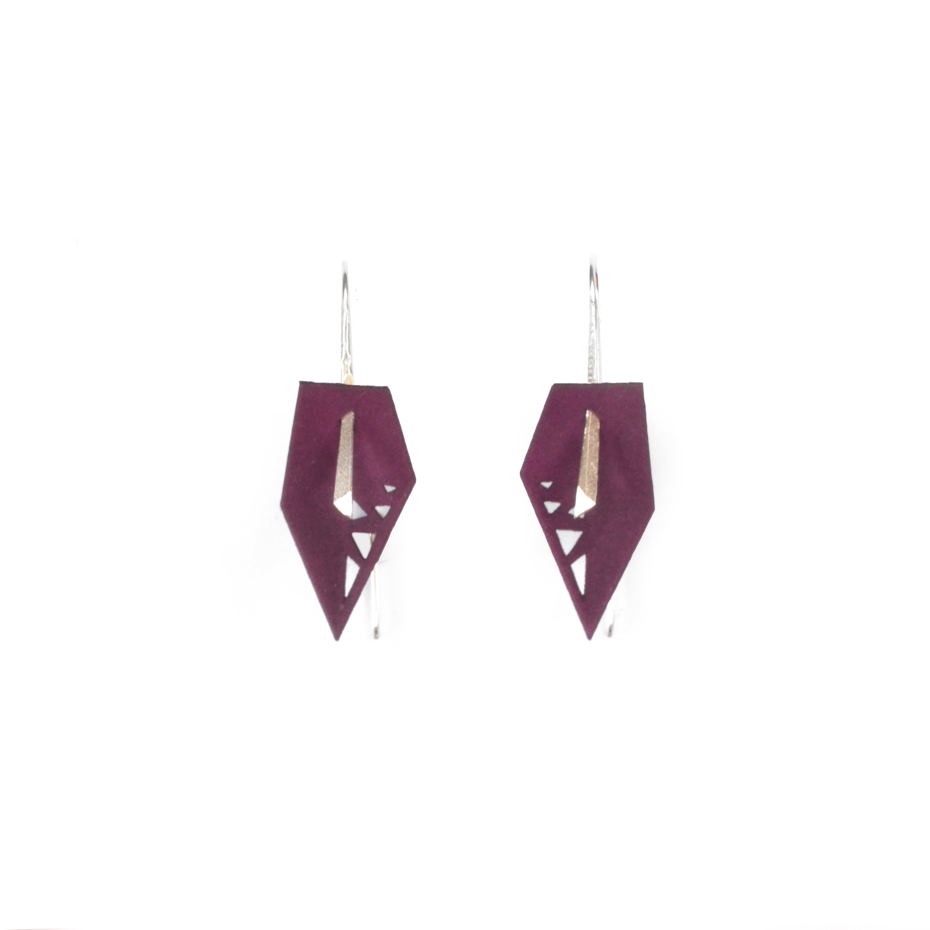 A pair of vibrant Geometric Drop Interchangeable Earrings in various colors, showcasing their unique teardrop design and lightweight structure.