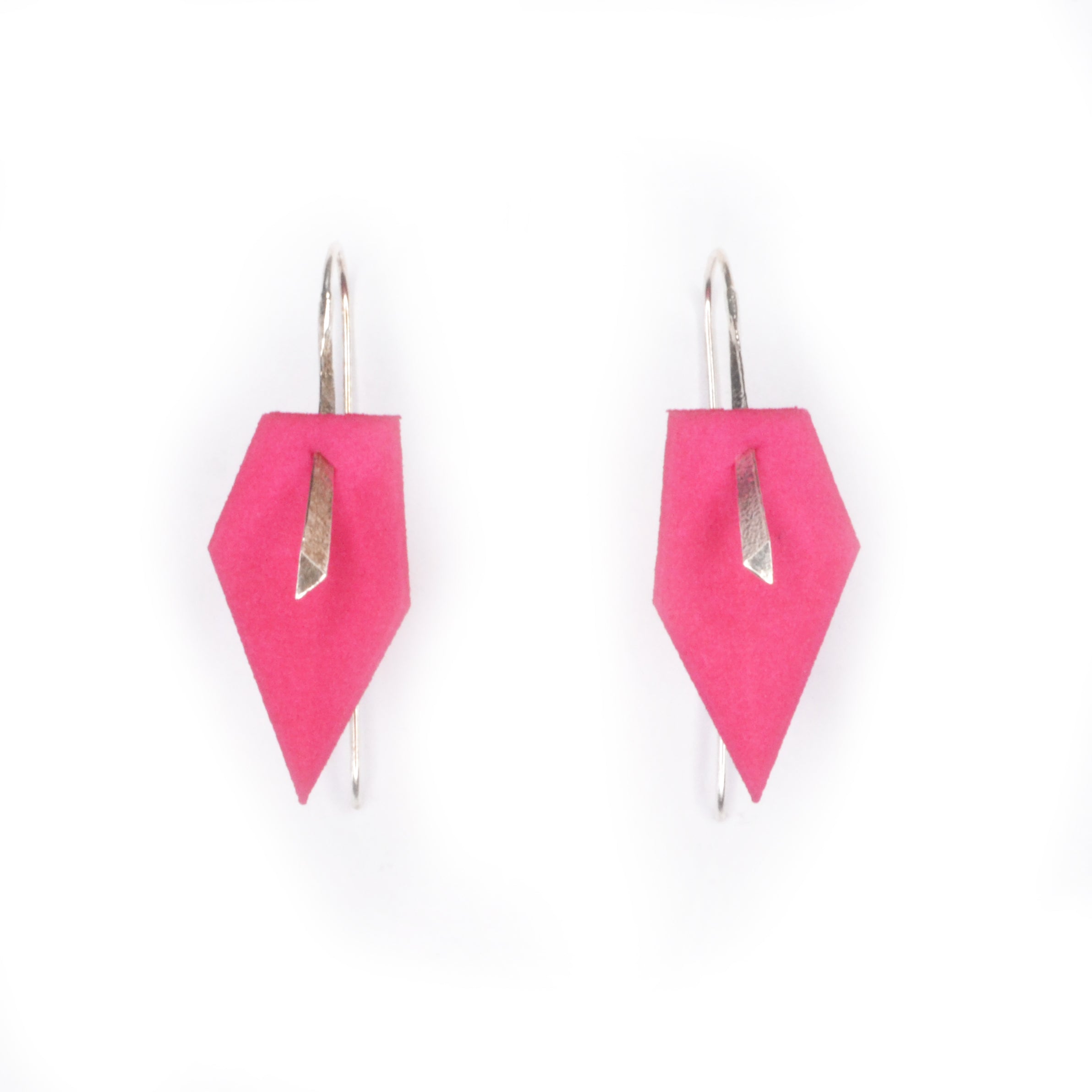 A pair of vibrant Geometric Drop Interchangeable Earrings in various colors, showcasing their unique teardrop design and lightweight structure.