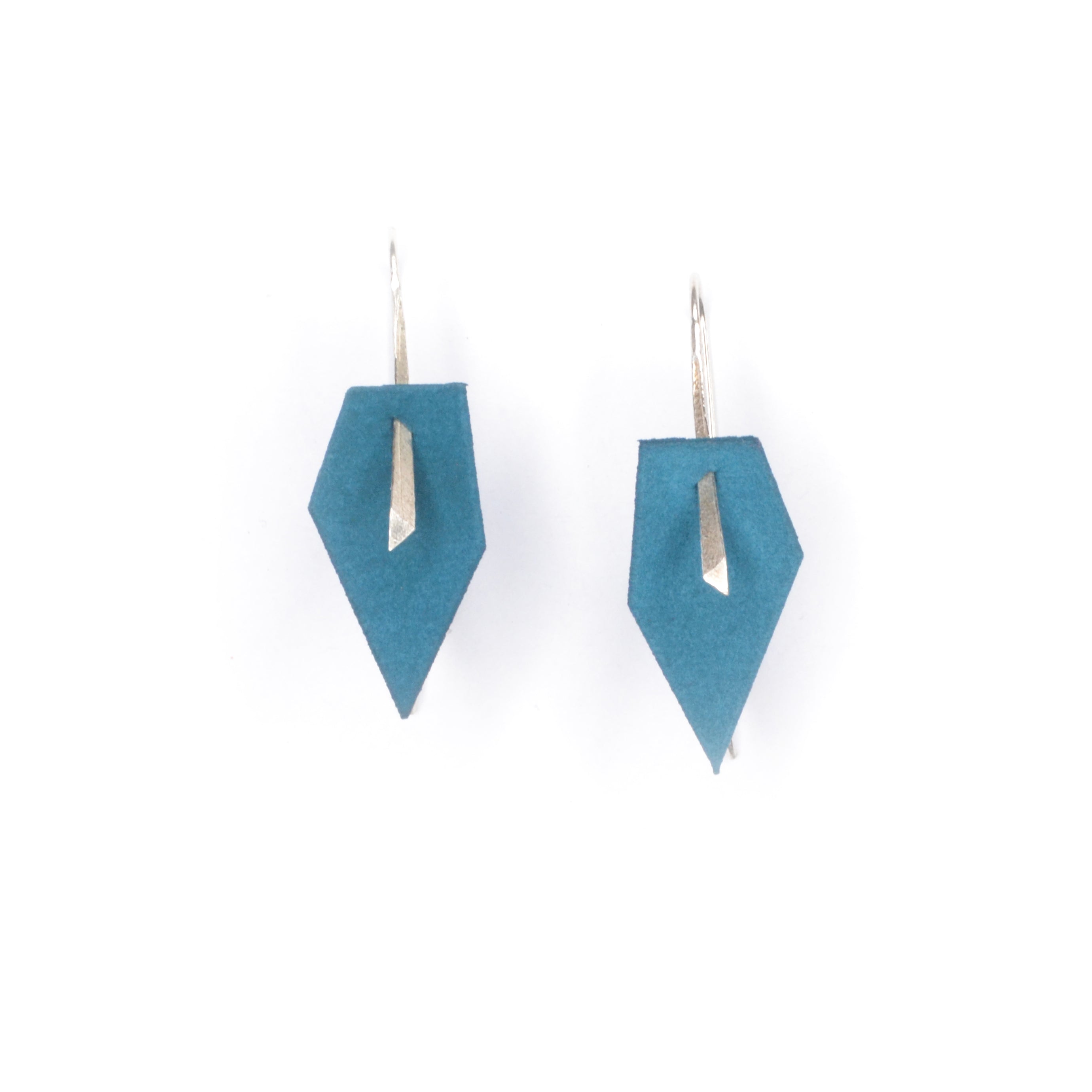 A pair of vibrant Geometric Drop Interchangeable Earrings in various colors, showcasing their unique teardrop design and lightweight structure.