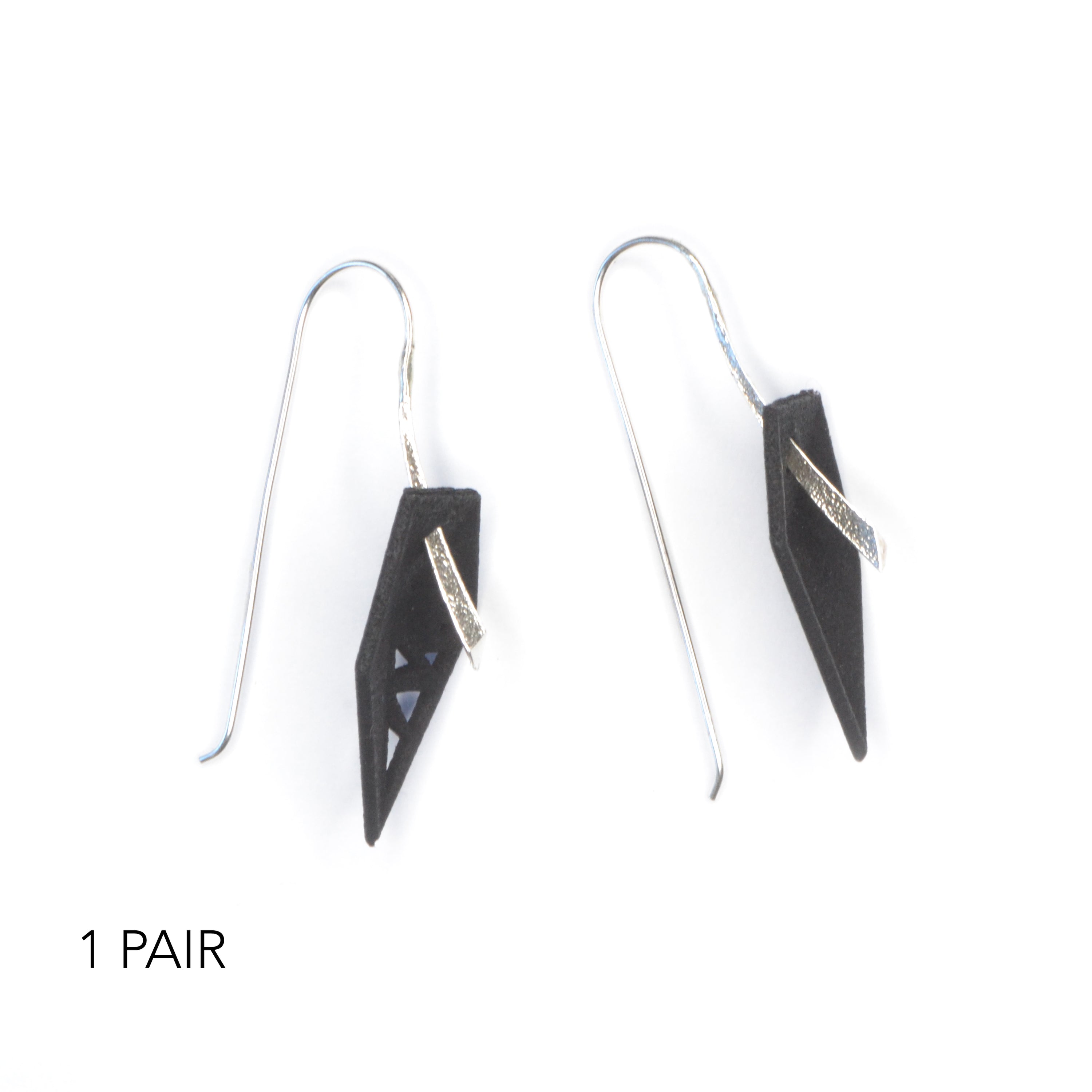 A pair of vibrant Geometric Drop Interchangeable Earrings in various colors, showcasing their unique teardrop design and lightweight structure.
