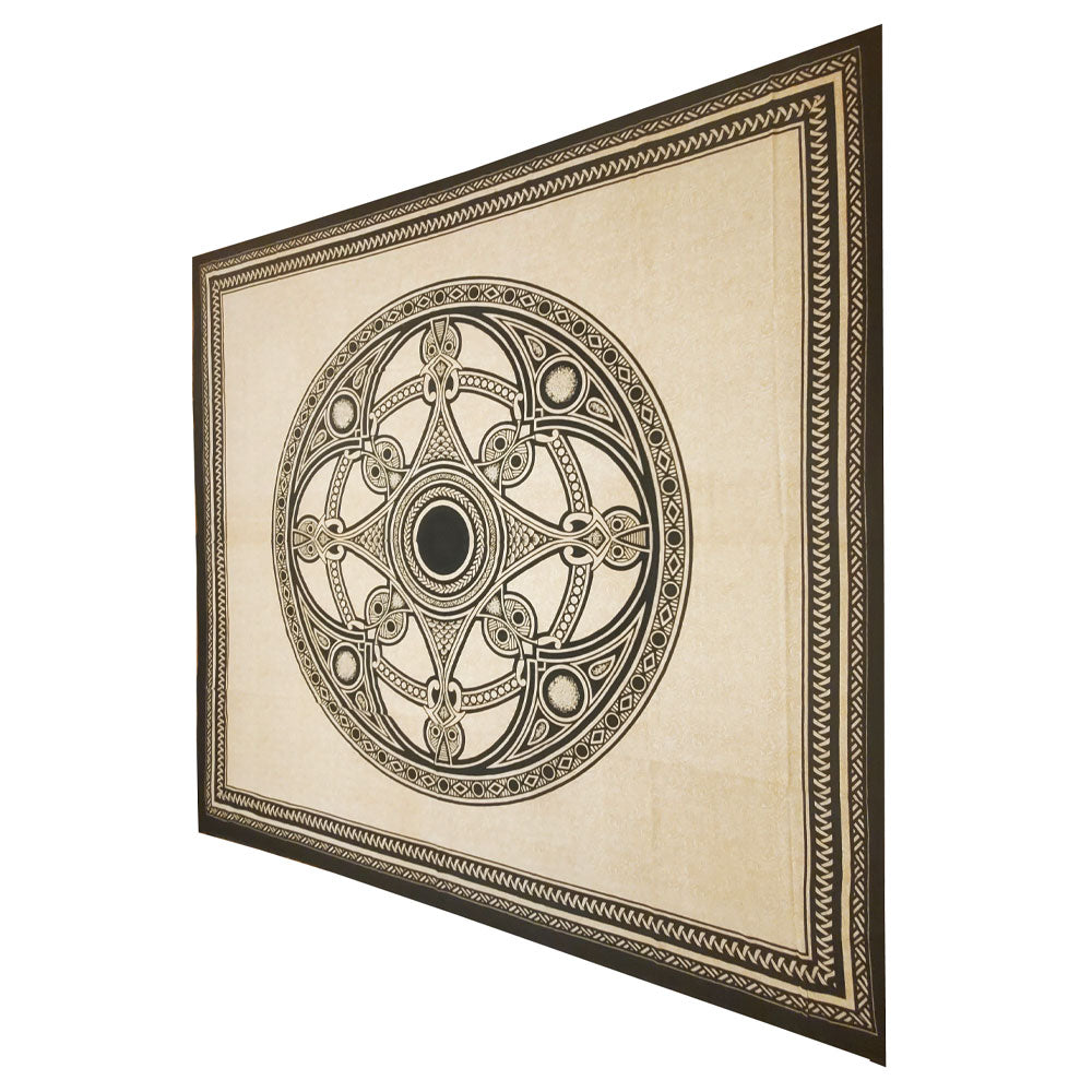 Large wall tapestry featuring a unique geometric series pattern design, perfect for home decoration.