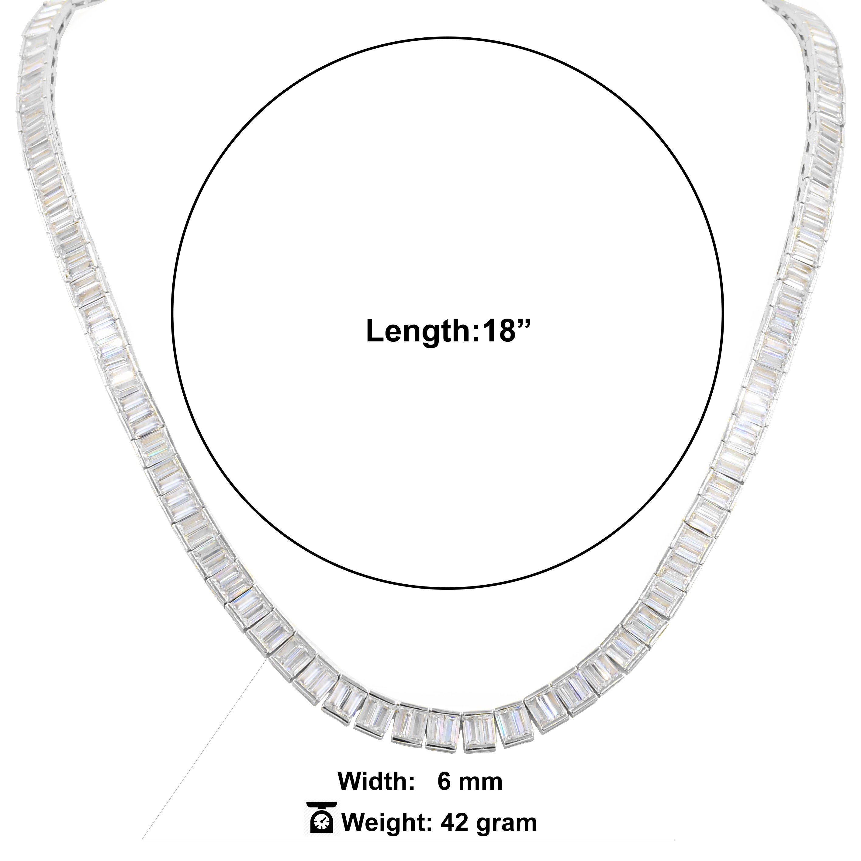 GLAMOROUS Square Tennis Chain featuring AAA Cubic Zircon stones in a square design, available in rhodium and gold plating.