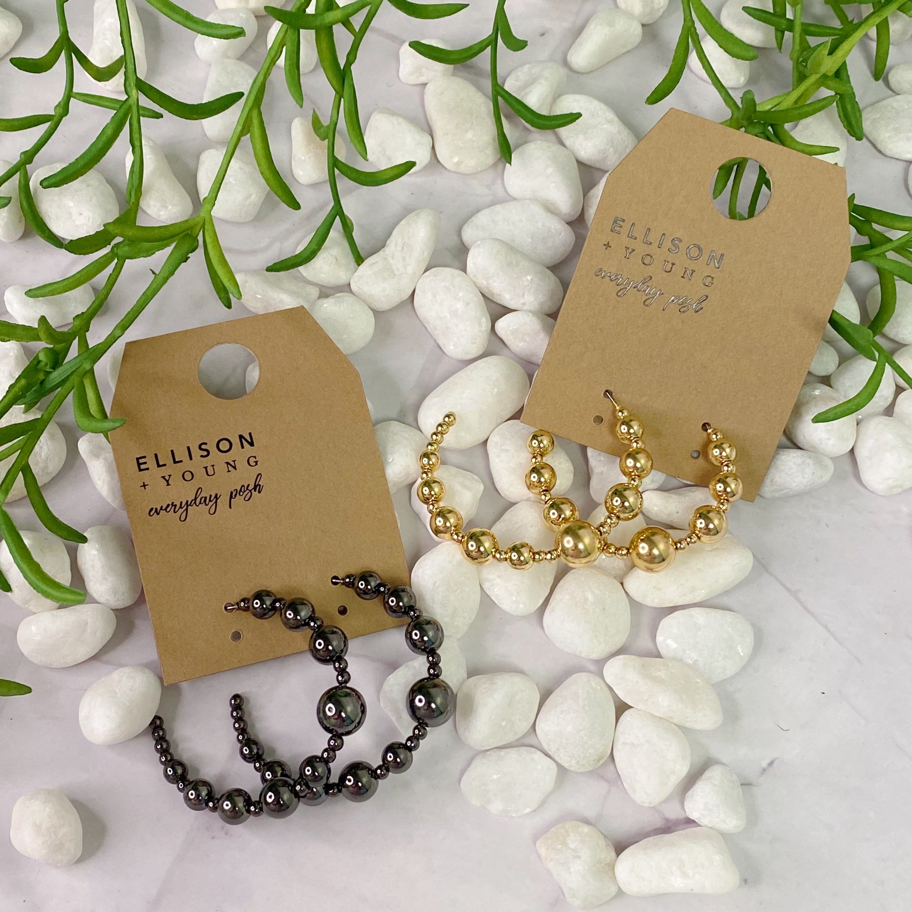 Elegant Golden Ball Hoop Earrings featuring mixed size CCB beads, lightweight and stylish for any occasion.