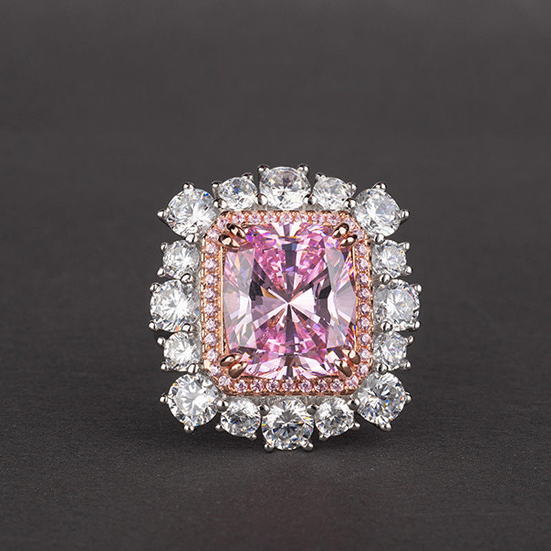 A stunning Gorgeous Halo Engagement Ring made of 925 Sterling Silver with a white gold finish, featuring a beautiful halo design around the central stone.