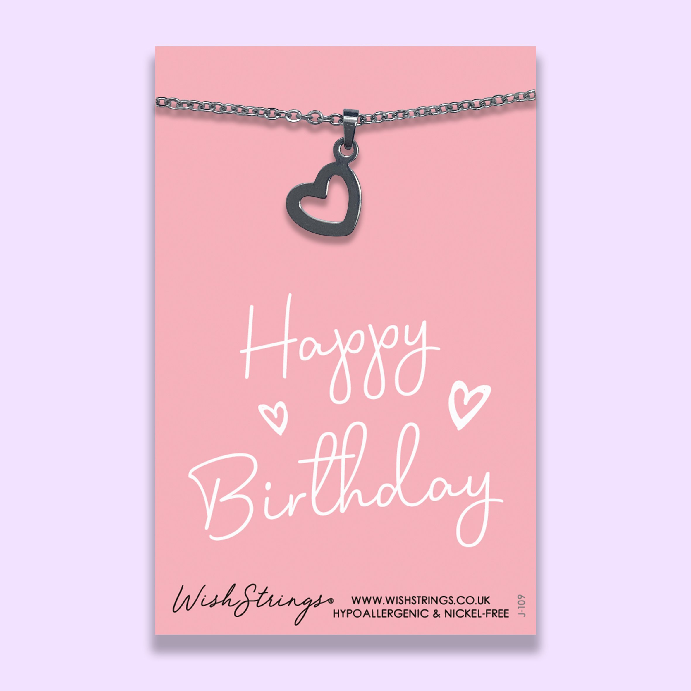 HAPPY BIRTHDAY - J109-N WishStrings® jewellery, handmade in the UK, featuring a unique and elegant design.