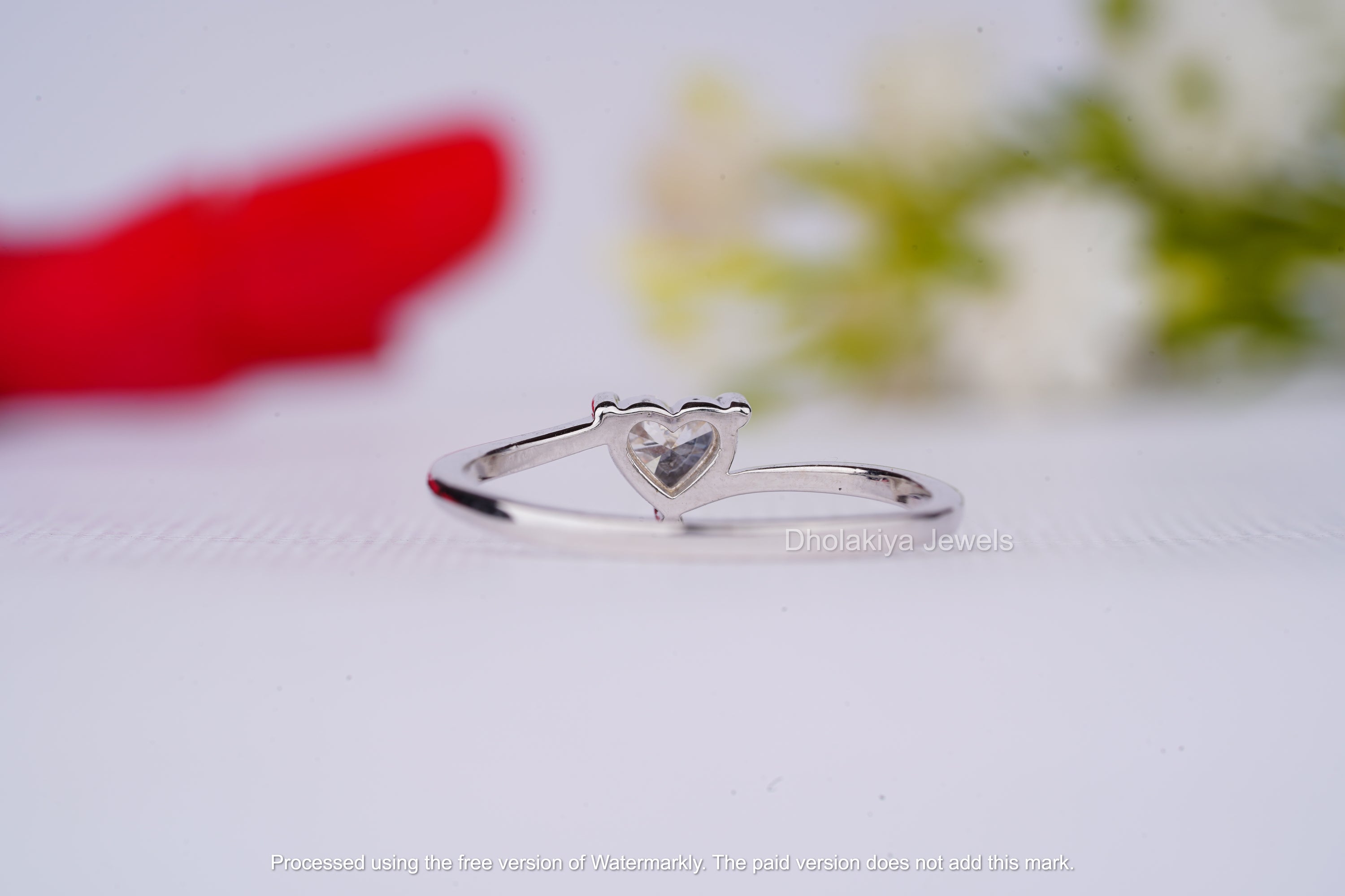 Heart Brilliant Cut Lab Grown Diamond Ring showcasing a stunning heart-shaped diamond with brilliant sparkle, set in a delicate band.