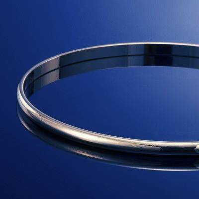 Heavy 925 Sterling Silver Plated Plain 3mm Bangle, USA made, showcasing its sleek design and quality craftsmanship.