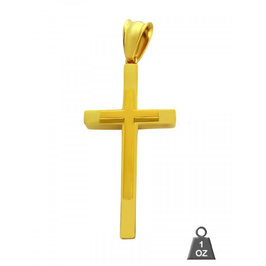 A high-quality stainless steel pendant with a sleek design, showcasing its shiny surface and elegant shape.