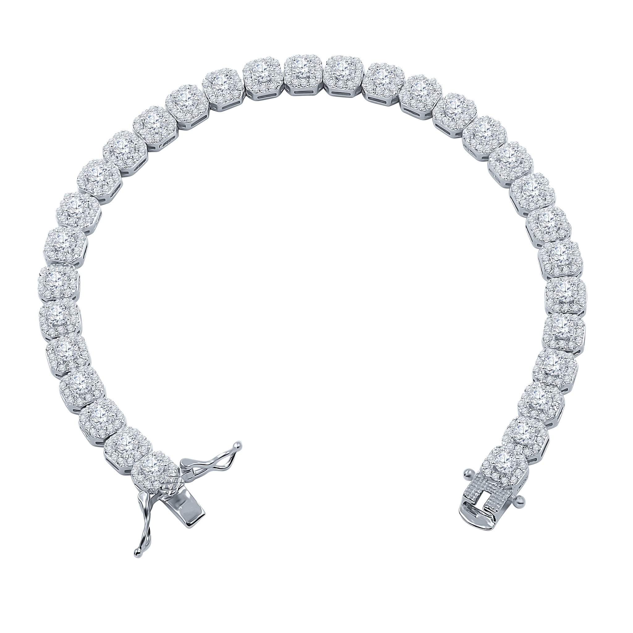 ICECUBE 6 MM Square Tennis Bracelet featuring high-quality cubic zirconia stones in a prong setting, elegantly designed for a luxurious look.