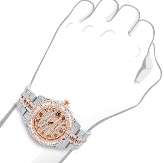 IDIOSYNCRATIC HIP HOP METAL watch featuring CZ stones and solid alloy construction.