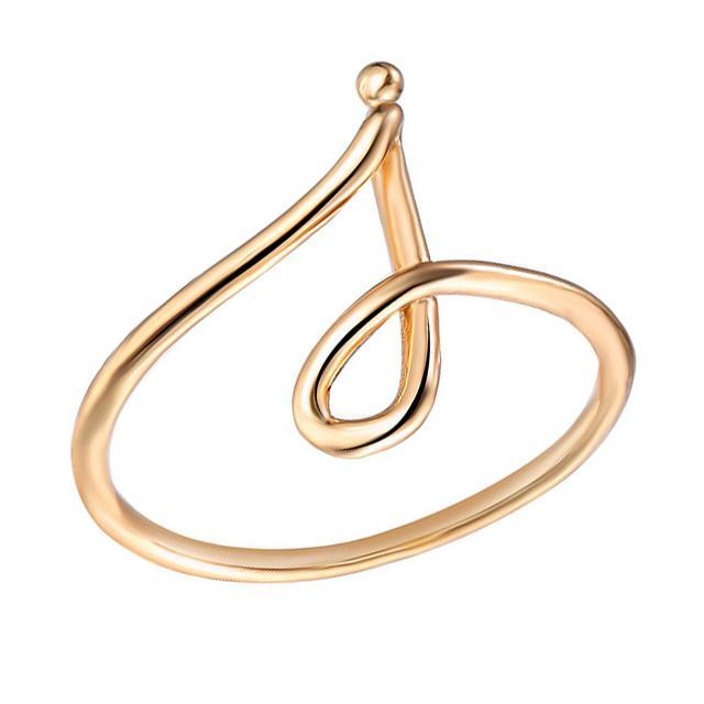 Elegant Initial Monogram Ring in 18K Gold Plated, featuring adjustable sizes and Italian craftsmanship.