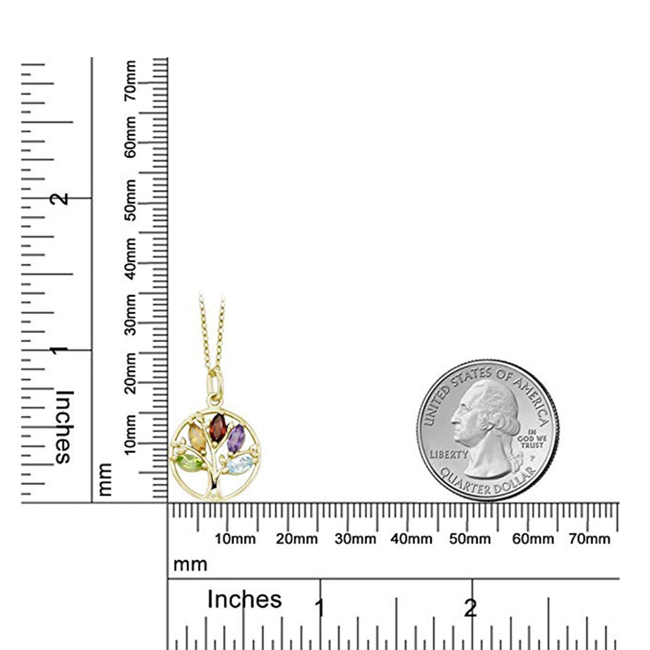 Iridescent Tree of Life Amethyst Crystal Disc Pendant Necklace featuring 14K gold plating and a stunning purple amethyst crystal.