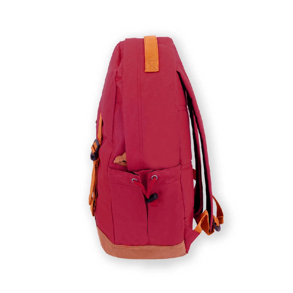 JOURNEY PACK backpack featuring a clean modern design with a vegan-friendly suede bottom, spacious main compartment, and interior pocket.