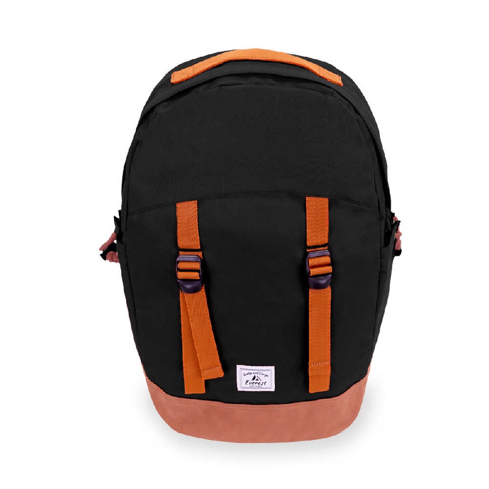 JOURNEY PACK backpack featuring a clean modern design with a vegan-friendly suede bottom, spacious main compartment, and interior pocket.