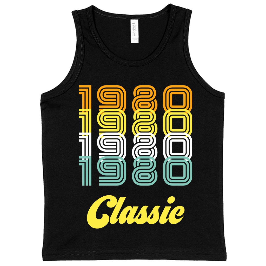 Kids' 1980 Classic Tank in vibrant colors, showcasing its soft fabric and stylish design, perfect for active children.