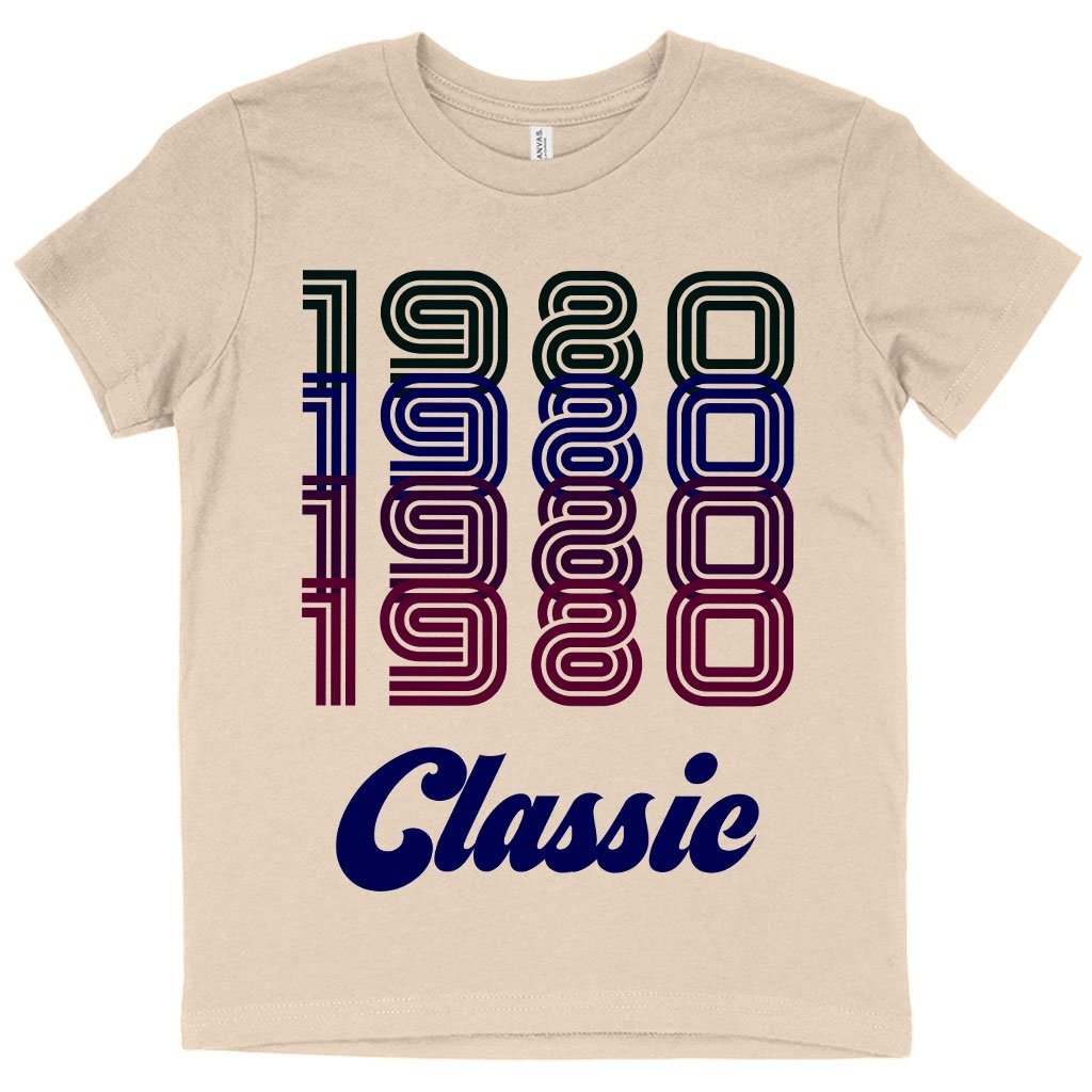 Kids' 1980 Classic T-Shirt featuring a vibrant design, soft fabric, and flexible fit, perfect for young fashion enthusiasts.