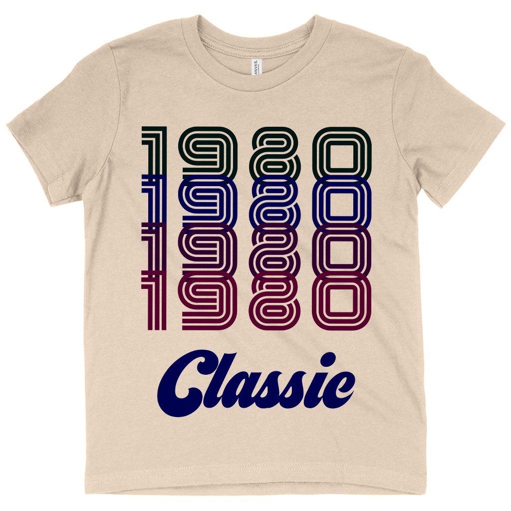 Kids' 1980 Classic T-Shirt featuring a vibrant design, soft fabric, and flexible fit, perfect for young fashion enthusiasts.
