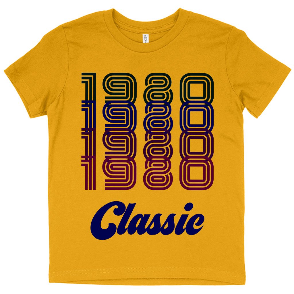 Kids' 1980 Classic T-Shirt featuring a vibrant design, soft fabric, and flexible fit, perfect for young fashion enthusiasts.