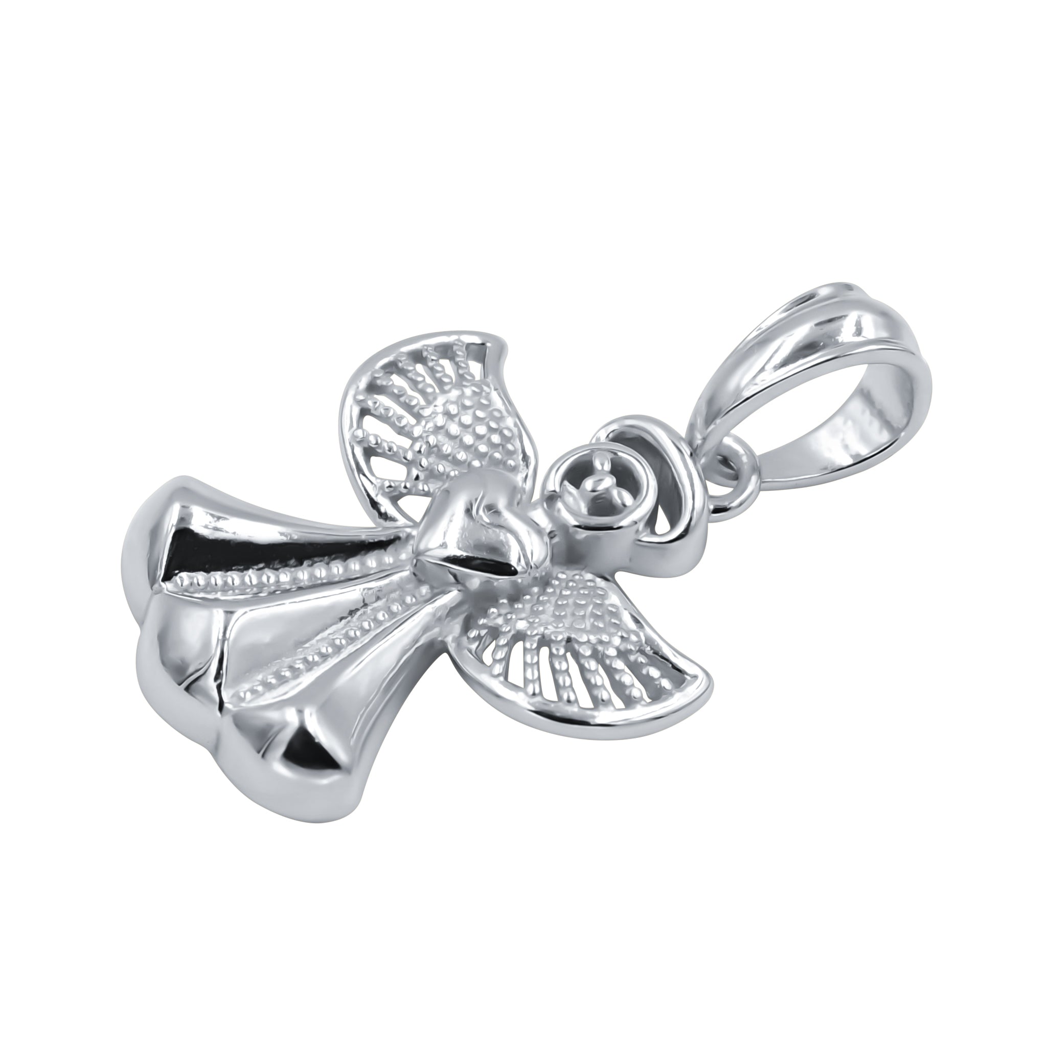 LAETUS Sterling Silver Pendant featuring a sleek design, 45 MM length, and 8 MM width, crafted from high-quality 925 sterling silver.