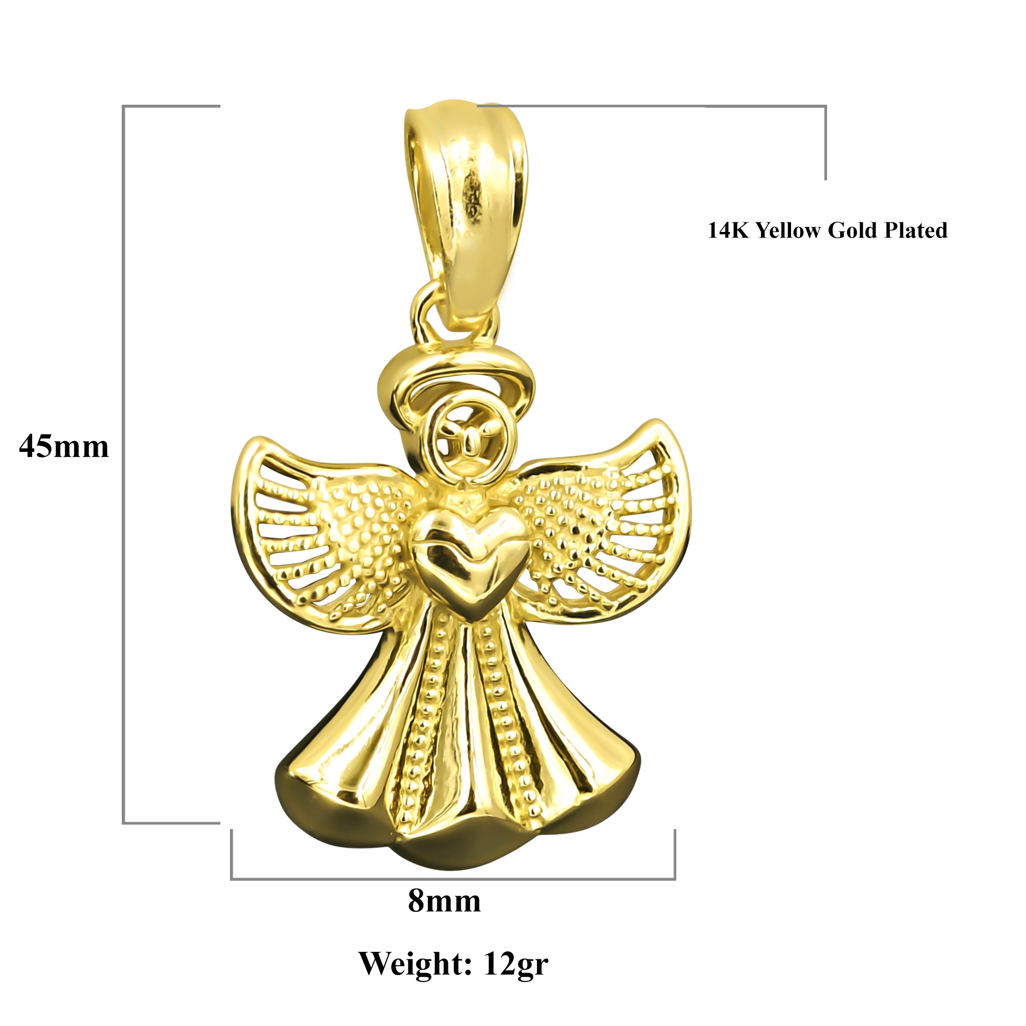 LAETUS Sterling Silver Pendant featuring a sleek design, 45 MM length, and 8 MM width, crafted from high-quality 925 sterling silver.