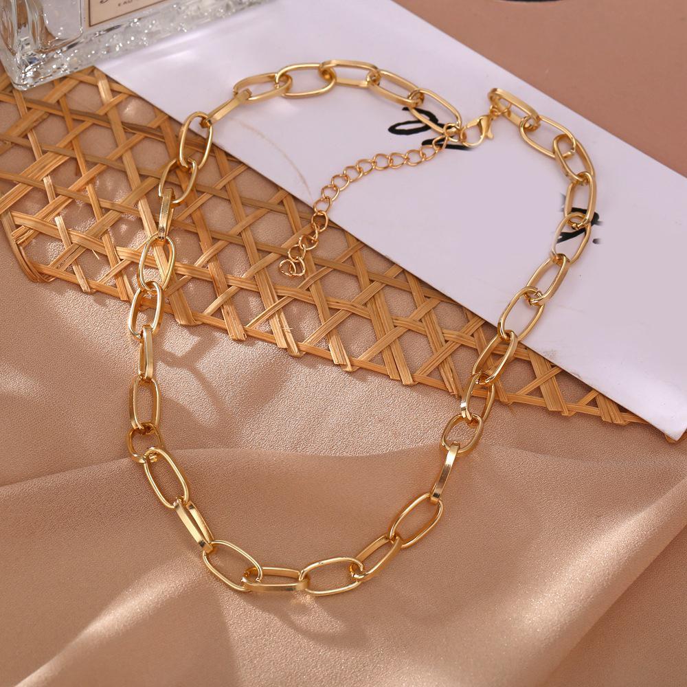 Elegant 18K gold plated link chain necklace with lobster clasp, featuring a 2-inch extender, made in Italy.