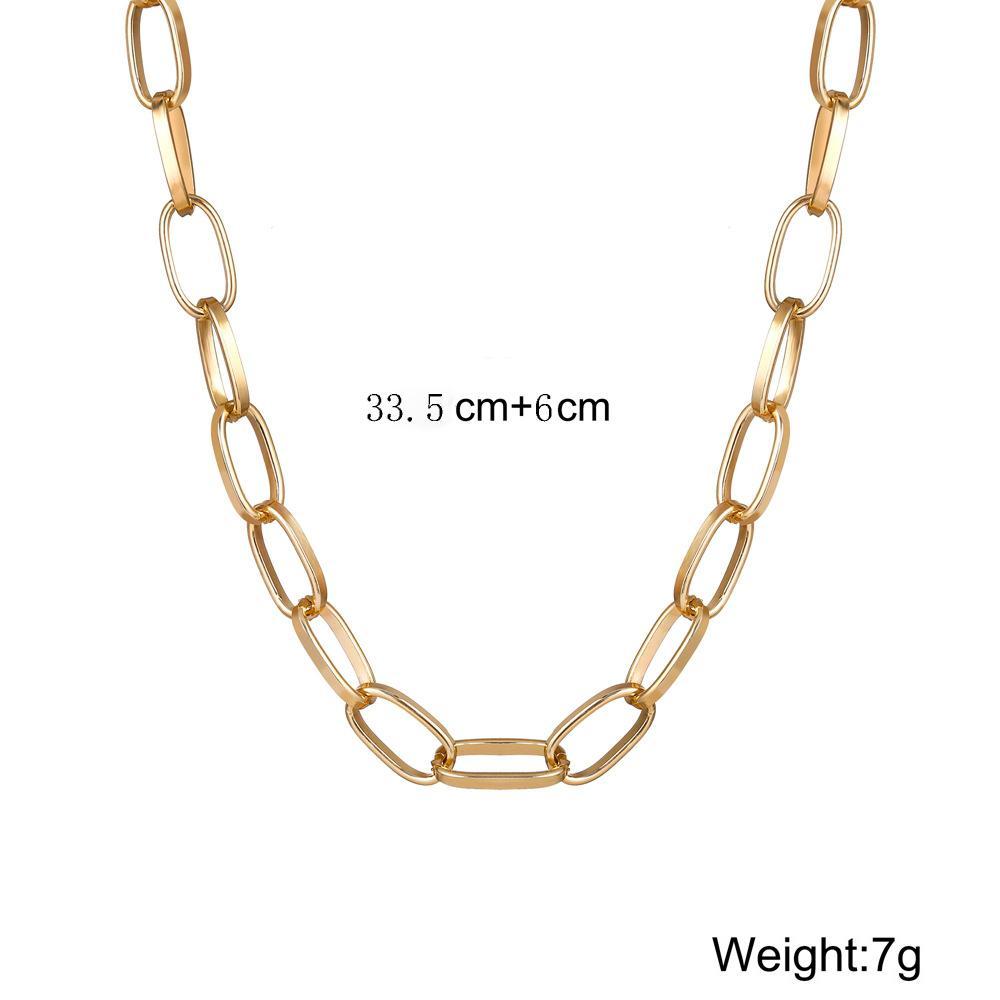 Elegant 18K gold plated link chain necklace with lobster clasp, featuring a 2-inch extender, made in Italy.