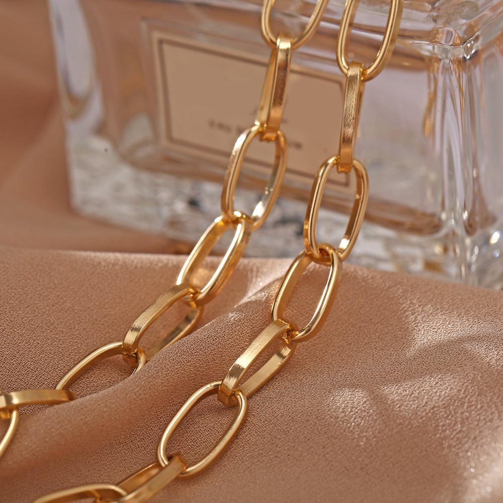 Elegant 18K gold plated link chain necklace with lobster clasp, featuring a 2-inch extender, made in Italy.