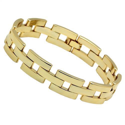 LO2426 Gold Brass Bracelet with a sleek, minimalist design, featuring a luxurious gold finish and no stones, perfect for any occasion.