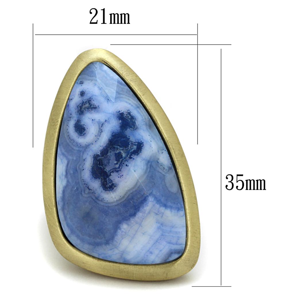 Antique Copper Brass Ring featuring a vibrant Capri Blue Synthetic Onyx stone, showcasing elegant craftsmanship.