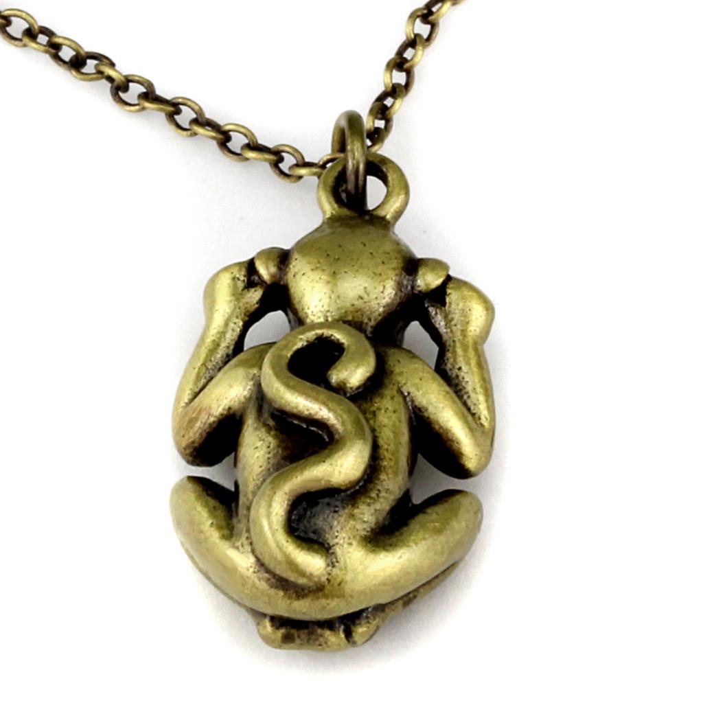 Antique Copper Brass Chain Pendant featuring a top grade citrine yellow crystal, showcasing intricate design and vintage appeal.