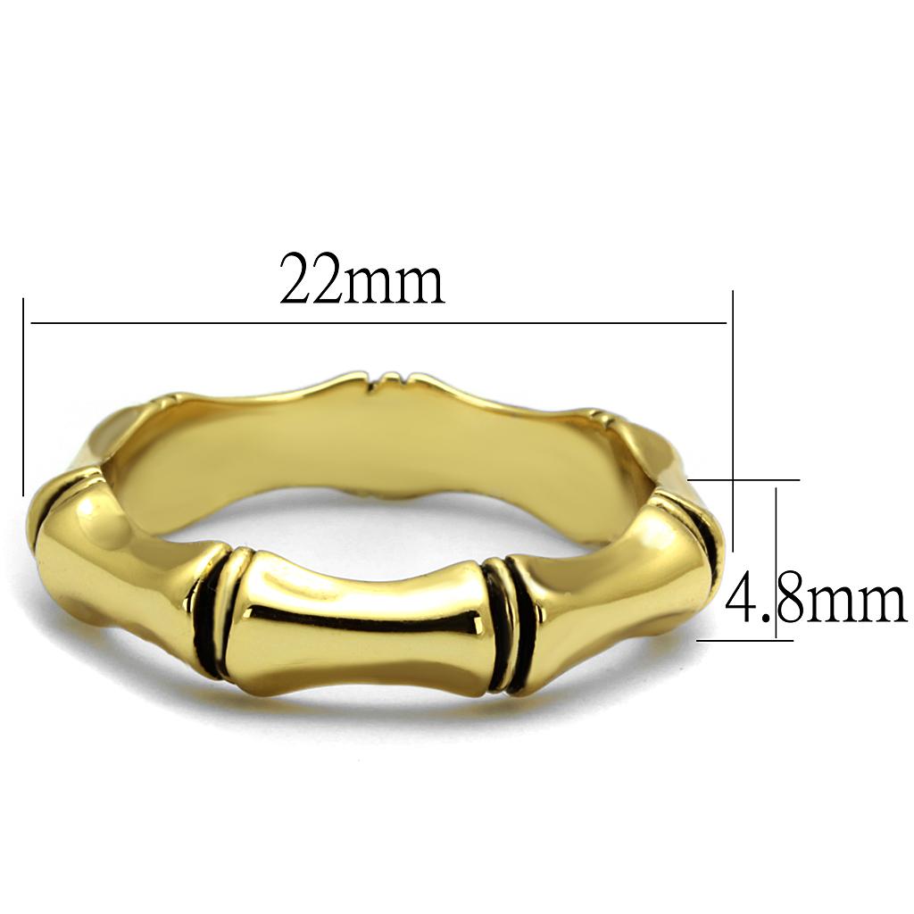LO4099 Gold Brass Ring featuring a Jet Epoxy center stone, showcasing a luxurious gold finish and elegant design.