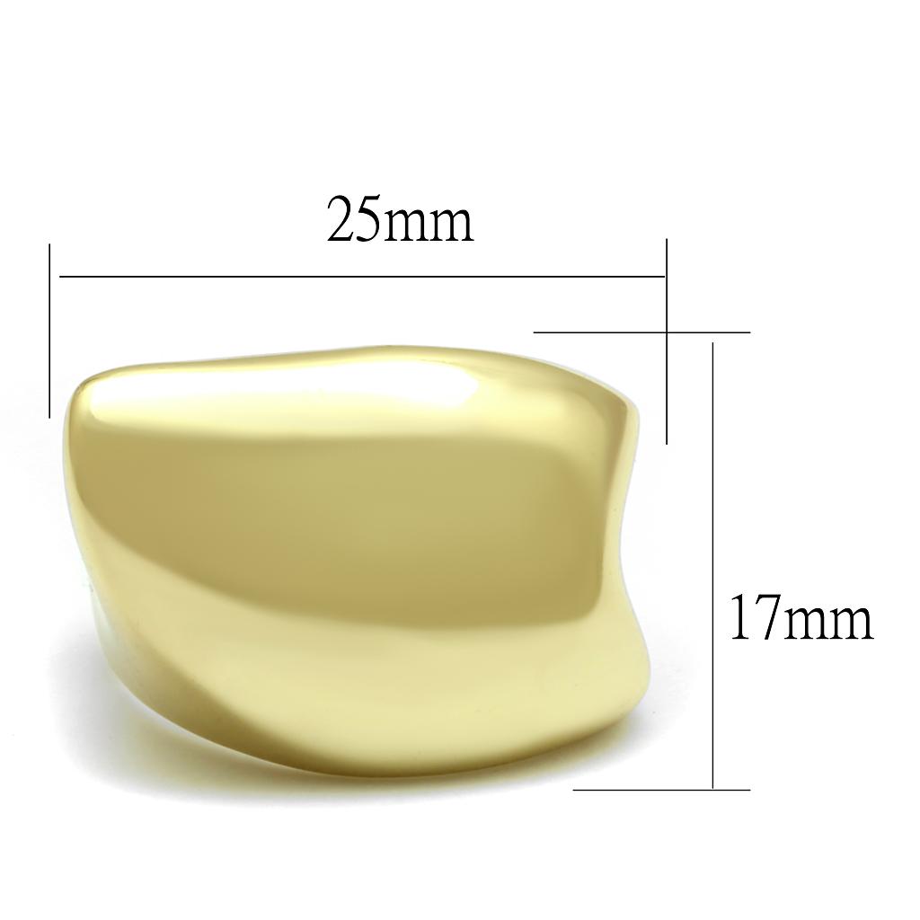 LO4105 Gold Brass Ring with a sleek design, featuring a luxurious gold finish and no center stone, perfect for minimalist jewelry lovers.