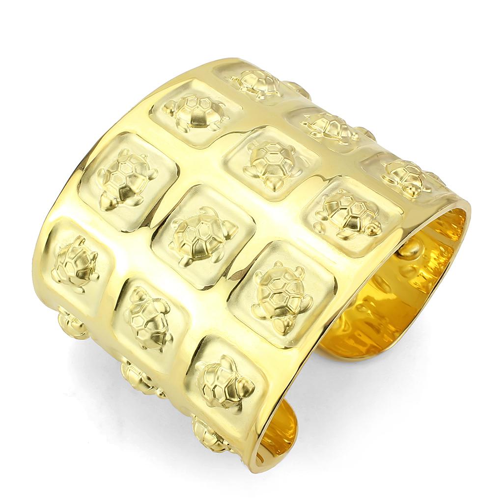 Matte Gold & Gold Brass Bangle with a sleek design, showcasing its elegant finish and lightweight structure, perfect for any occasion.