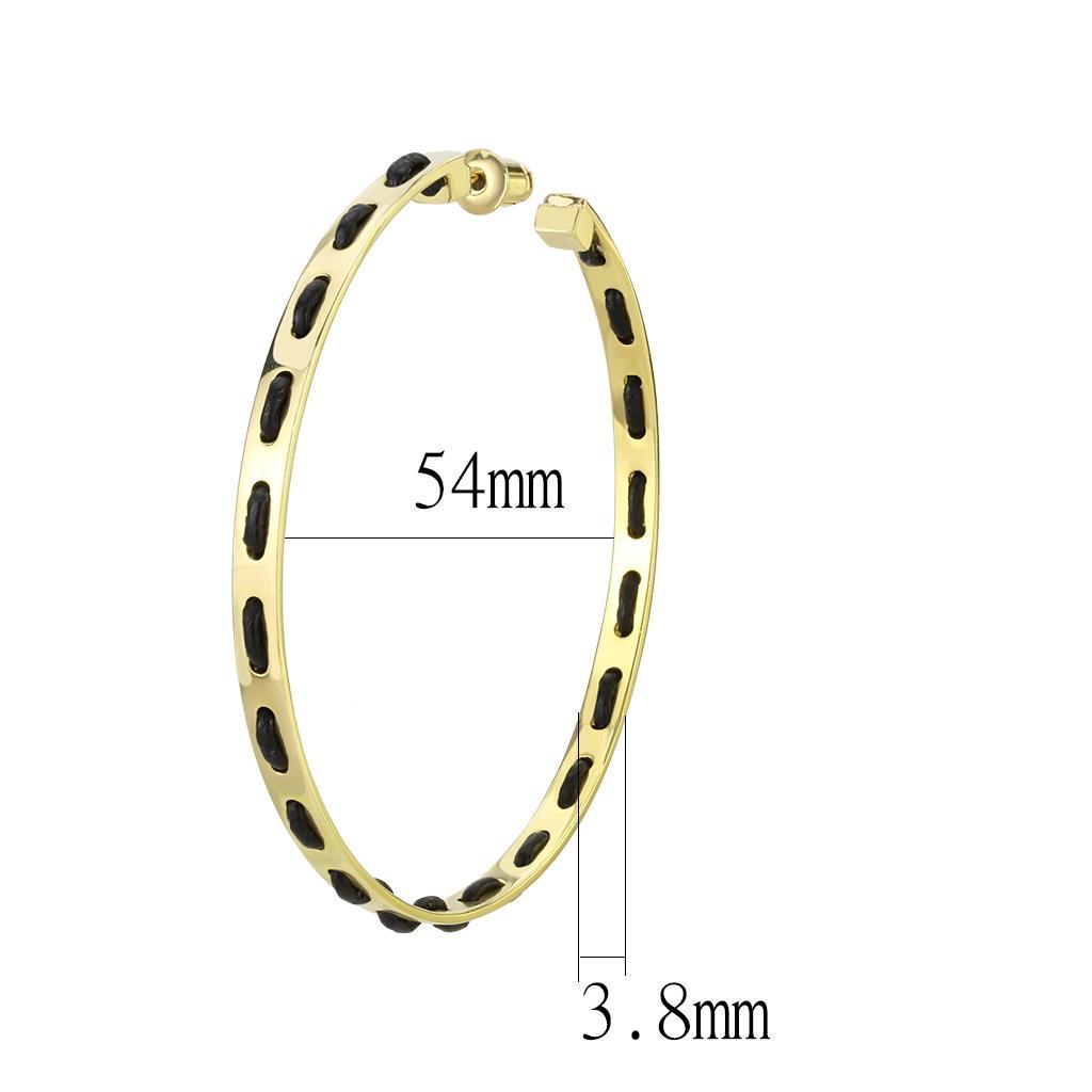 Elegant LO4678 Gold Brass Earrings with a minimalist design, featuring a luxurious gold finish and no stones, perfect for any occasion.