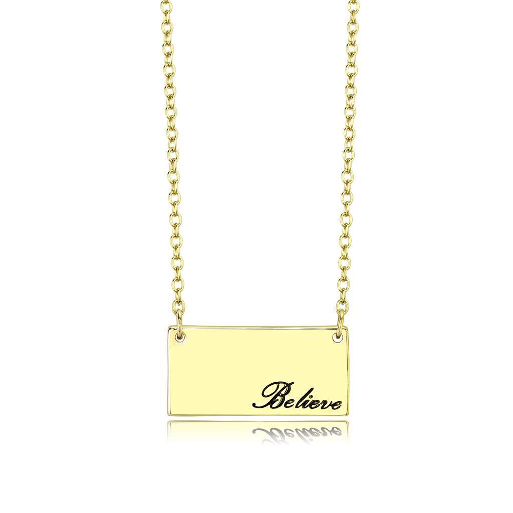 LO4700 Flash Gold Brass Necklace featuring a clear top grade crystal centerpiece, elegantly designed for any occasion.