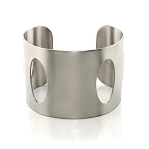 LO483 Stainless Steel Bangle, sleek and minimalist design without any stones, perfect for everyday wear.