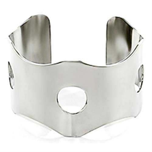 LO615 Stainless Steel Bangle with a sleek, minimalist design, showcasing its elegant finish and lightweight structure.