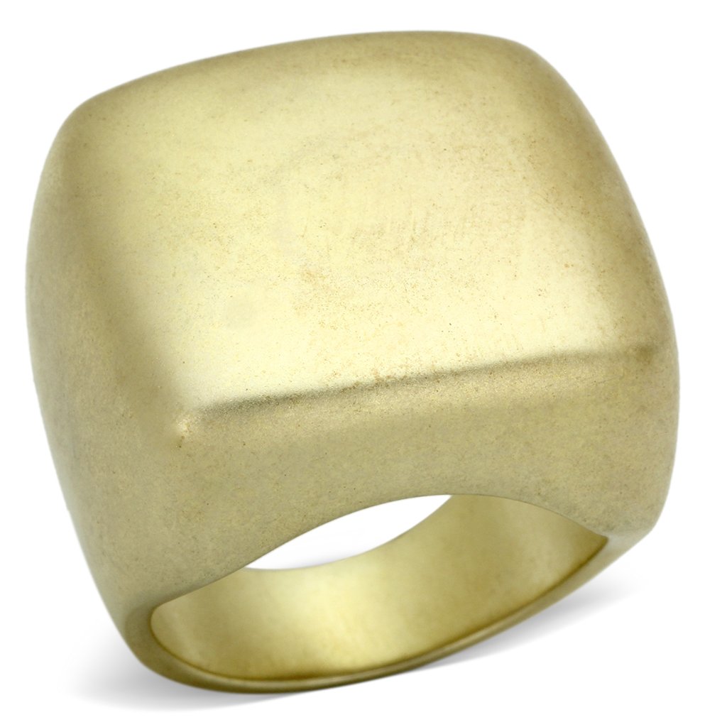 LOA845 Matte Rhodium Brass Ring with a sleek design, featuring a smooth matte finish and no center stone, perfect for minimalist jewelry lovers.