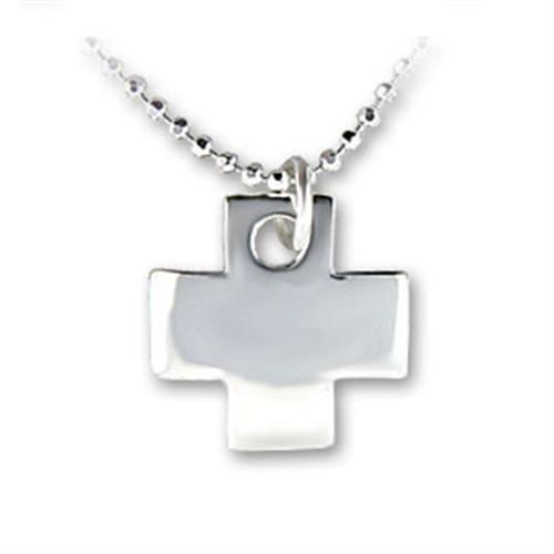 High-polished 925 sterling silver chain pendant with a minimalist design, showcasing its shine and elegance.