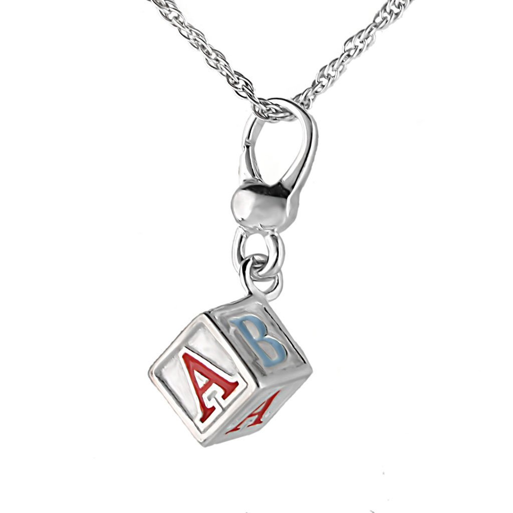 LOS424 Silver 925 Sterling Silver Chain Pendant, minimalist design without stone, lightweight and elegant.