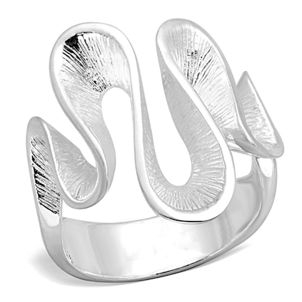 LOS772 Silver 925 Sterling Silver Ring showcasing its elegant design and smooth finish.