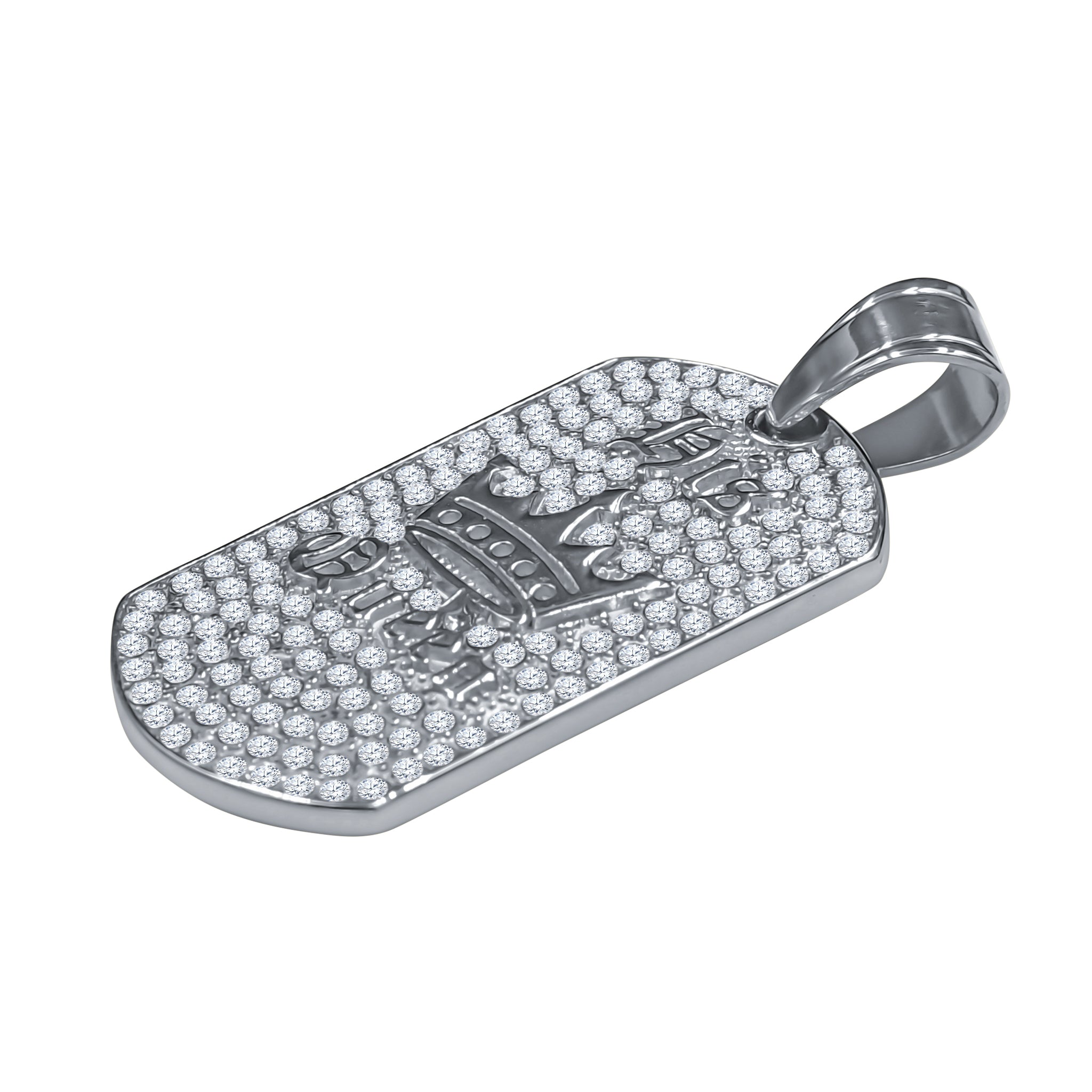 LUXUEUX Pendant I 9310081 featuring a stainless steel locket adorned with sparkling cubic zirconia stones, elegantly designed for a majestic look.