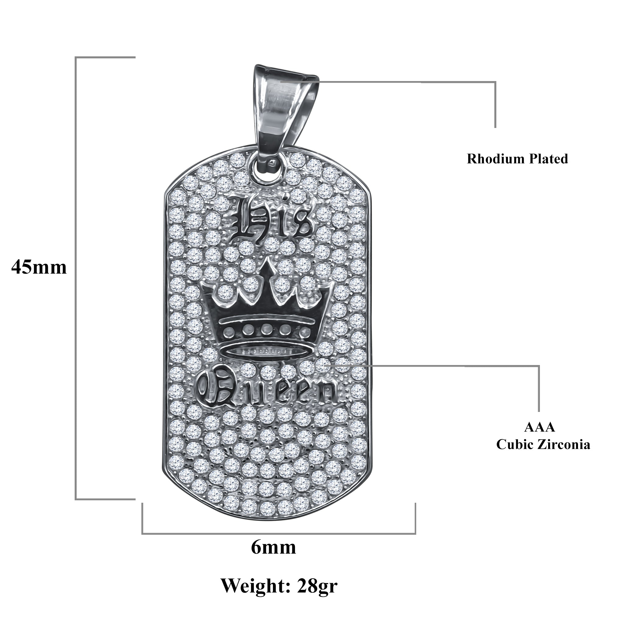 LUXUEUX Pendant I 9310081 featuring a stainless steel locket adorned with sparkling cubic zirconia stones, elegantly designed for a majestic look.