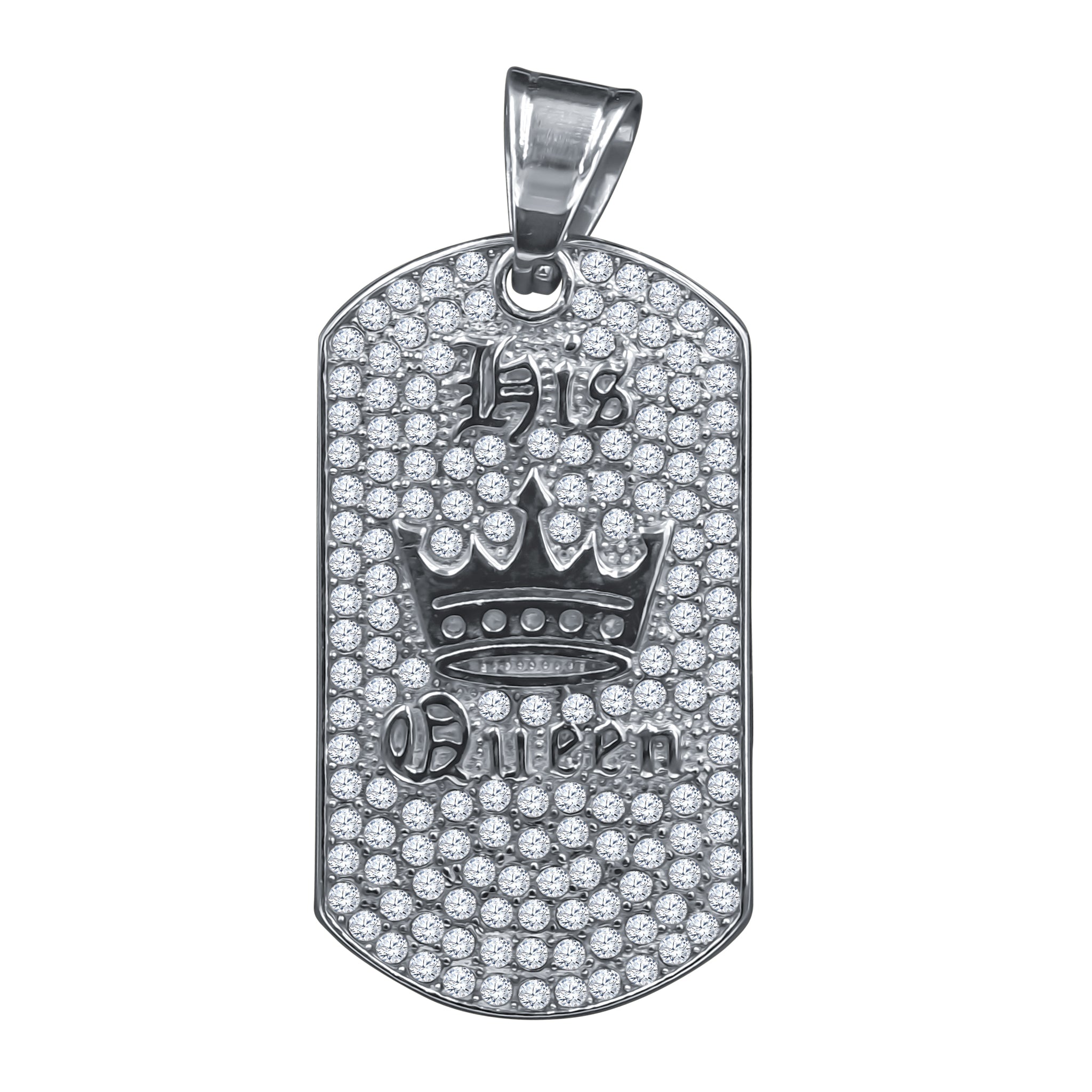 LUXUEUX Pendant I 9310081 featuring a stainless steel locket adorned with sparkling cubic zirconia stones, elegantly designed for a majestic look.